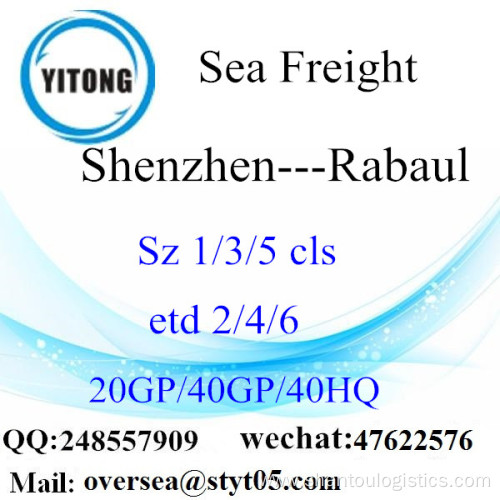 Shenzhen Port Sea Freight Shipping To Rabaul